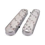 Top Street Performance Cast Aluminum 2-Piece Valve Covers JM8082-2P Covers, Center Bolt, Tall, Finned, Aluminum, Polished, with Gaskets and Mounting Hardware, Chevy, LS, Pair thumbnail 2
