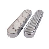 Top Street Performance Cast Aluminum 2-Piece Valve Covers JM8082-2P Covers, Center Bolt, Tall, Finned, Aluminum, Polished, with Gaskets and Mounting Hardware, Chevy, LS, Pair thumbnail 3