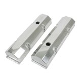 Top Street Performance Fabricated Aluminum Valve Covers JM8091-8P Covers, Tall, Aluminum, Polished, with Breather Hole, Short Bolt, Chevrolet, Small Block, Pair thumbnail 1