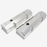 Top Street Performance Fabricated Aluminum Valve Covers JM8091-8P Covers, Tall, Aluminum, Polished, with Breather Hole, Short Bolt, Chevrolet, Small Block, Pair thumbnail 2