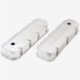 Top Street Performance Fabricated Aluminum Valve Covers JM8092-8P ALUMINUM TALL FABRICATED VALVE COVER - CHEVY BB, SHORT BOLT, WITH BREATHER HOLE, POLISHED thumbnail 1