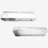 Top Street Performance Fabricated Aluminum Valve Covers JM8093-8CA Covers, Aluminum, Clear Anodized, Tall, Stock Mounting Style, Breather Holes, Ford, 4.3L, 4.7L, 5.0L, 5.8L, Pair thumbnail 3