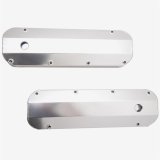 Top Street Performance Fabricated Aluminum Valve Covers JM8094-7CA ALUMINUM TALL FABRICATED VALVE COVER - FORD BB, LONG BOLT, WITH BREATHER HOLE, CLEAR AWITHDIZED thumbnail 2