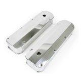 Top Street Performance Fabricated Aluminum Valve Covers JM8094-7P ALUMINUM TALL FABRICATED VALVE COVER - FORD BB, LONG BOLT, WITH BREATHER HOLE, POLISHED thumbnail 1