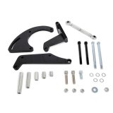 Top Street Performance Air Conditioning Compressor Bracket Kits JM9106BK A/C Bracket, Chevy SB, Long Water Pump, Billet Aluminum, Black, Left Side, Kit thumbnail 1