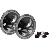 Vision X Vortex Headlights XIL-7RDBKIT Headlight Assemblies, Headlights, Round, Clear Lens, Black Chrome Housing, 3.850 in. Deep, 7.000 in. Diameter, Pair thumbnail 1