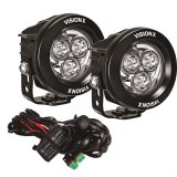 Vision X LED Cannon Series Auxiliary Lights 9912158 Lights, Canon Series, Multi-LED Driving, 3.7 in.Round, Black Housing, Clear Lens, 42 watts, Pair thumbnail 1