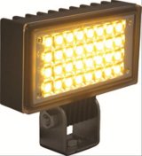Vision X Utility LED Flood Lights 9119298 Auxiliary Light, Utility, Flood, 3.52 x 3.19 in., Black Housing, Clear Lens, Amber Bulb, 6 watt, Each thumbnail 1
