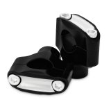 Burly Brand Reaper Riser Clamp 2-Bolt 1-1/2in Tall for 1in Bar, Set - Black Machined thumbnail 1