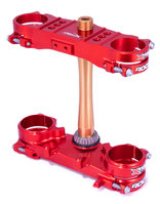 XTrig 21+ Honda CRF 250 R/ CRF 450 R ROCS Tech Triple Clamp 22 mm. Offset M12 - Red thumbnail 1