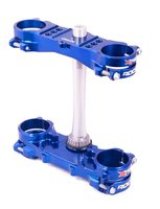 XTrig 06+ Yamaha YZ 125 ROCS Tech Triple Clamp 25 mm. Offset M12 - Blue thumbnail 2