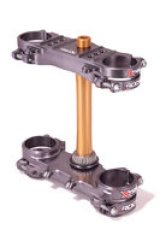 XTrig 19+ Suzuki RM-Z 250/ 18+ RM-Z 450 ROCS Tech Triple Clamp 21.5 mm. Offset M12 - Gray thumbnail 1