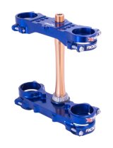 XTrig 2024 Yamaha YZ250F/ 23+ YZ450F ROCS Tech Triple Clamp 22 mm. Offset M12 - Blue thumbnail 2