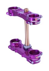 XTrig 06+ Yamaha YZ 125 ROCS Tech Triple Clamp 25 mm. Offset M12 - Purple thumbnail 1