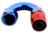 Fitting - Hose End - 200 Series - 180 Degree - 8 AN Hose to 8 AN Female - Aluminum - Blue / Red Anodized - Each thumbnail 1
