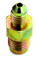 Fitting - Adapter - Straight - 3 AN Male to 7/16-24 in Inverted Flare Male - Steel - Cadmium - 1/4 in Hardline - Each thumbnail 1