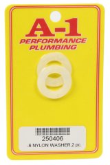 Sealing Washer - 6 AN - 1 in OD - 0.56 in ID - 0.07 in Thick - Nylon - Pair thumbnail 1