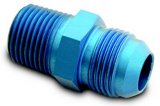 Fitting - Adapter - Straight - 6 AN Male to 1/8 in NPT Male - Aluminum - Blue Anodized - Each thumbnail 1
