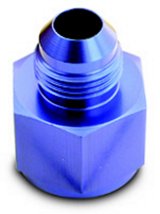 Fitting - Adapter - Straight - 8 AN Female to 6 AN Male - Aluminum - Blue Anodized - Each thumbnail 1