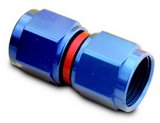 Fitting - Adapter - Straight - 4 AN Female Swivel to 4 AN Female Swivel - Aluminum - Blue Anodized - Each thumbnail 1