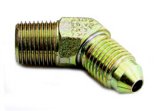 Fitting - Adapter - 45 Degree - 3 AN Male to 1/8 in NPT Male - Steel - Cadmium - Each thumbnail 1