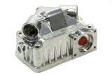 Carburetor Fuel Bowl - Secondary - Center Hung - Sight Window - Aluminum - Tumble Polished - Holley 4150 Carburetors - Each thumbnail 1