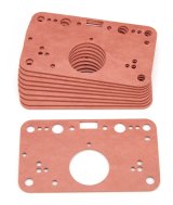 Carburetor Gaskets - Reusable - 0.063 in Thick - Composite - Metering Blocks - Holley 4150 / 4160 - Set of 10 thumbnail 1