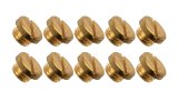 Float Bowl Sight Plugs - Gasket - Brass - Natural - Holley Carburetors - Set of 10 thumbnail 1