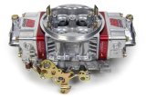Carburetor - Ultra Crate Motor - 4-Barrel - 650 CFM - Square Bore - No Choke - Mechanical Secondary - Dual Inlet - Aluminum - Red Anodized / Tumble Polished - Each thumbnail 1