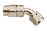 Fitting - Hose End - AQP/Startlite - 45 Degree - 6 AN Hose to 6 AN Female Swivel - Aluminum - Nickel Plated - Each thumbnail 1