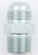 Fitting - Adapter - Straight - 10 AN Male to 3/4 in NPT Male - Steel - Zinc Plated - Each thumbnail 1