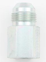 Fitting - Adapter - Straight - 1/8 in NPT Female to 4 AN Male - Steel - Zinc Oxide - Each thumbnail 1