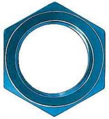 Bulkhead Fitting Nut - 3 AN - Aluminum - Blue Anodized - Pair thumbnail 1