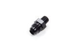 Fitting - Adapter - Straight - 6 AN Male to 1/8 in NPT Male - Aluminum - Black Anodized - Each thumbnail 1