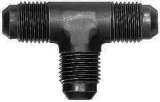 Fitting - Adapter Tee - 4 AN Male x 4 AN Male x 4 AN Male - Aluminum - Black Anodized - Each thumbnail 1