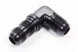 Fitting - Bulkhead - 90 Degree - 10 AN Male to 10 AN Male Bulkhead - Aluminum - Black Anodized - Each thumbnail 1