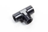 Fitting - Adapter Tee - 1/8 in NPT Female x 1/8 in NPT Female x 1/8 in NPT Female - Aluminum - Black Anodized - Each thumbnail 1