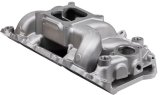 Intake Manifold - Square Bore - Dual Plane - Oval Port - Aluminum - Natural - Big Block Chevy - Each thumbnail 1