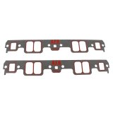 Intake Manifold Gasket - 0.06 in Thick - 1.28 x 2.09 in Rectangular Port - Composite - Small Block Chevy - Pair thumbnail 1