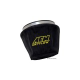 Air Filter Wrap - DryFlow - Reusable - 7-1/2 in OD Base - 5 in OD Top - 5 in Tall - Silicone Treated - Polyester - Black - Each thumbnail 1