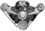 Alternator Bracket - Driver Side - High Mount - Water Pump / Exhaust Mount - Steel - Natural - Long Water Pump - GM Alternator - Small Block Chevy - Kit thumbnail 1