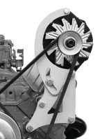 Alternator Bracket - Street Rod - Driver Side - High Mount - Head / Water Pump Mount - Steel - Natural - Short Water Pump - GM Alternator - Small Block Chevy - Kit thumbnail 1