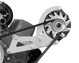 Alternator Bracket - Driver Side - High Mount - Head / Water Pump Mount - Steel - Natural - Long Water Pump - GM Alternators - Small Block Chevy - Kit thumbnail 1