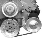 Power Steering Pump Bracket - Driver Side - Block Mount - Steel - Natural - Saginaw Pump - Short Water Pump - Big Block Chevy - Kit thumbnail 1