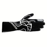 Driving Gloves - Tech-1 Race V4 - SFI 3.3/5 - FIA Approved - 2 Layer - Aramid / Silicone - Elastic Cuff - Black / Gray - X-Large - Pair thumbnail 1