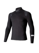 Underwear Top - ZX EVO V3 - SFI 3.3 - FIA Approved - Long Sleeve - High Collar - Lenzing FR - Black - X-Small / Small - Each thumbnail 1