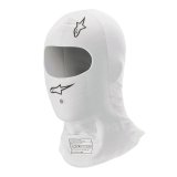 Head Sock - Race V3 Balaclava - Single Eyeport - SFI 3.3 - FIA Approved - Single Layer - Lenzing FR - White - Large / X-Large - Each thumbnail 1