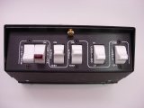Switch Panel - Pro Street - Overhead Mount - 8 x 2.625 x 3.33 in - 1 Momentary Rocker / 2 Rockers / 3 3-Way Position Rockers - Fused - Black - Each thumbnail 1