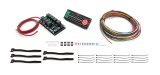 Switch Panel - Dash Mount - 8.75 x 3.25 in - 7 Flat Switches - Fused - Indicator Lights - Relay Board / Wiring Included - White Interior Light - Carbon Fiber Look - Kit thumbnail 1