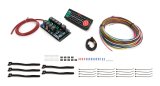 Switch Panel - Roll Bar Mount - 8.75 x 3.25 in - 7 Flat Switches - Fused - Indicator Lights - Relay Board / Wiring Included - Blue Interior Light - Carbon Fiber Look - Kit thumbnail 1